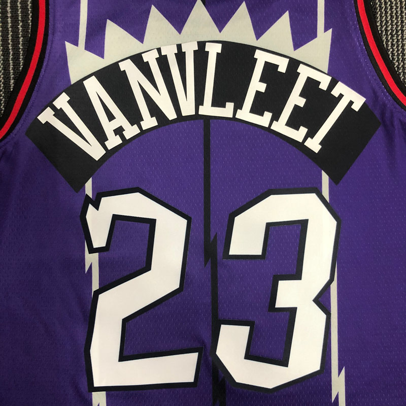 Raptors VANVLEET #23 Purple Retro Top Quality H...