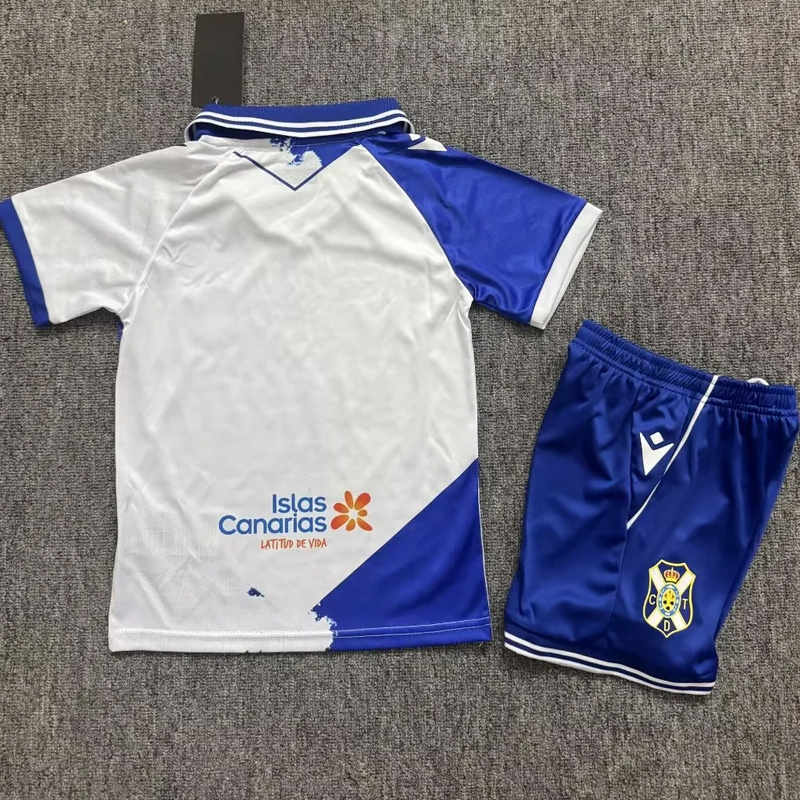 26-27 CD Tenerife Home Kids Soccer Jersey