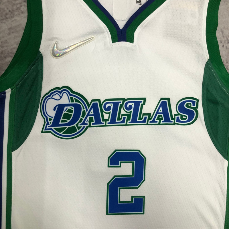 2022 Dallas Mavericks IRVING #2 White Green Cit...