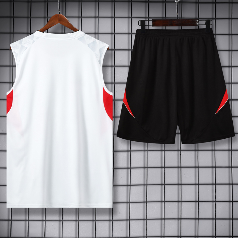 25-26 Man Utd White Tank top and shorts suit