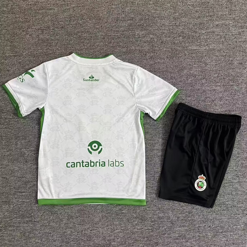 25-26 Racing de Santander Home Kids Soccer Jersey