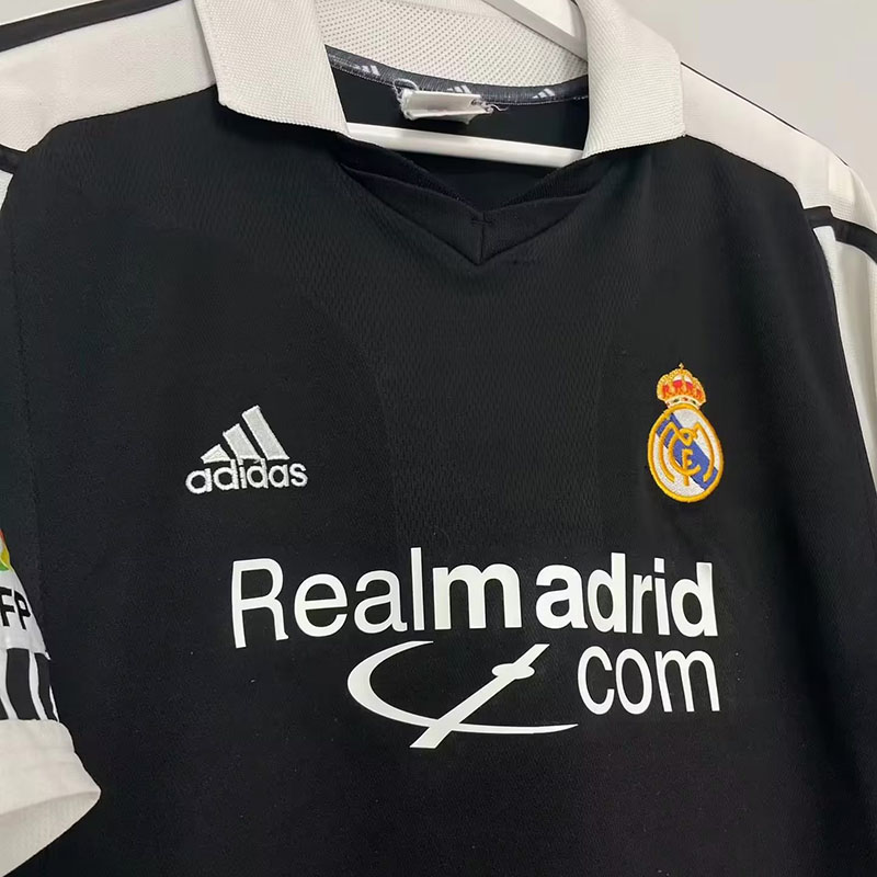 2001-2002 RMA Black Retro Soccer Jersey