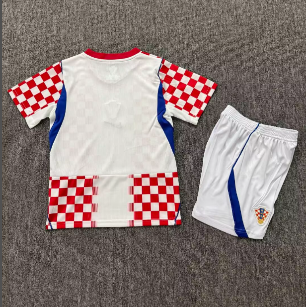 26-27 Croatia Home Kids Soccer Jersey