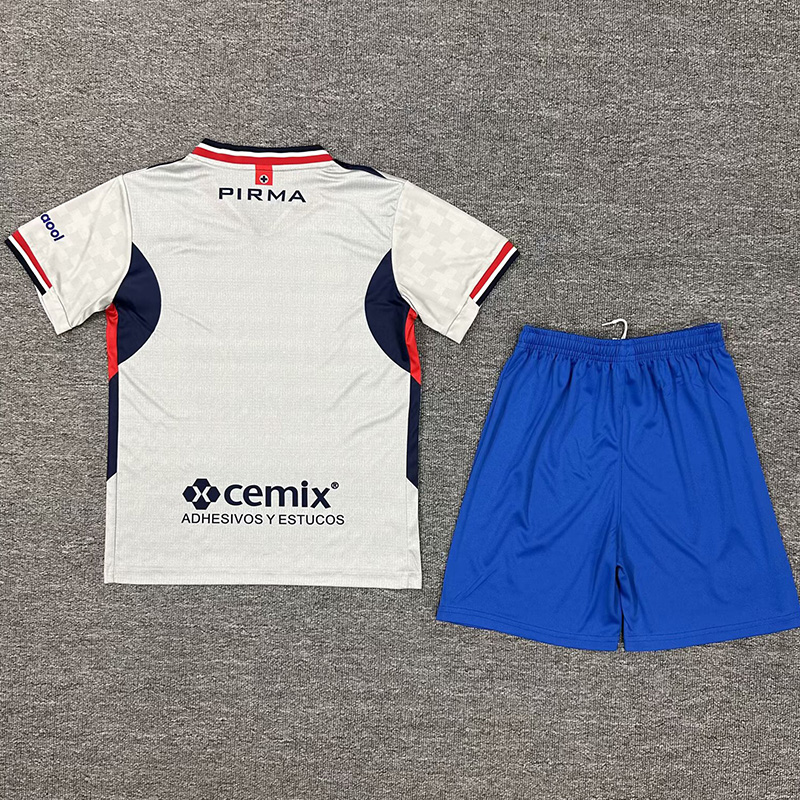 25-26 Cruz Azul Away Kids Soccer Jersey