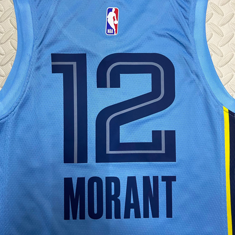 22-23 GRIZZLIES MORANT #12 Blue Top Quality Hot...