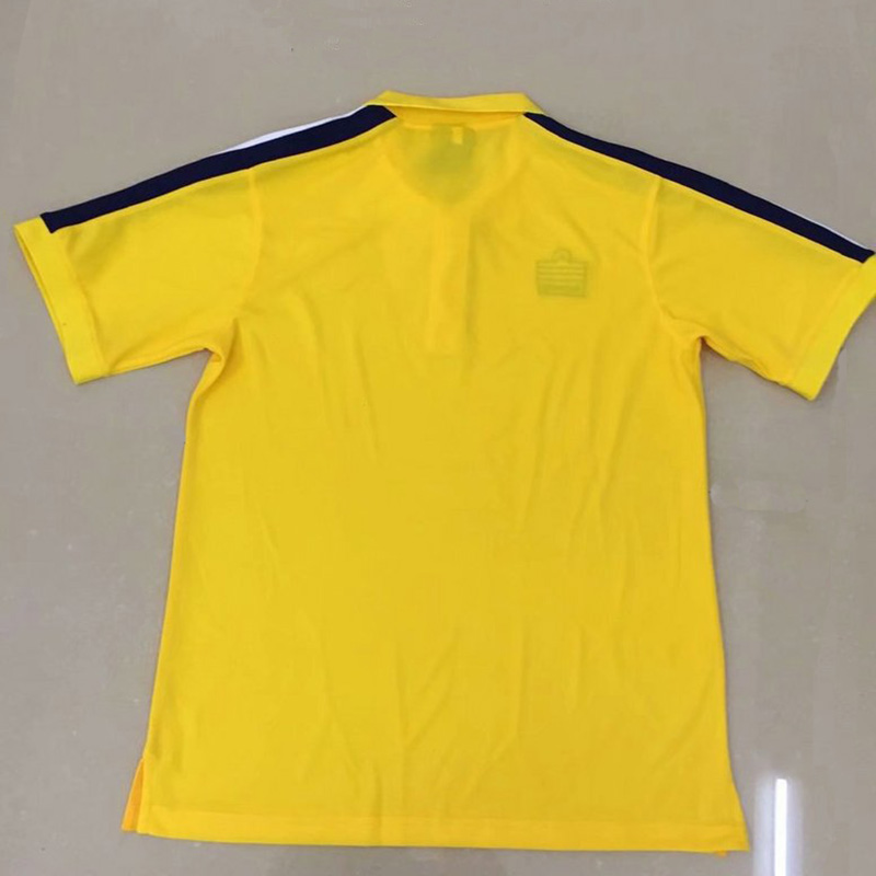 1978 Leeds United Away Retro yellow Soccer Jersey
