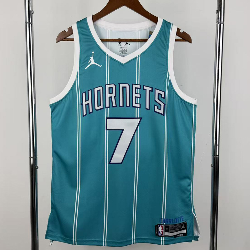 Hornets KNUEPPEL #7 Blue Away Top Quality Hot Pressing NBA Jersey (Trapeze Edition) 飞人版
