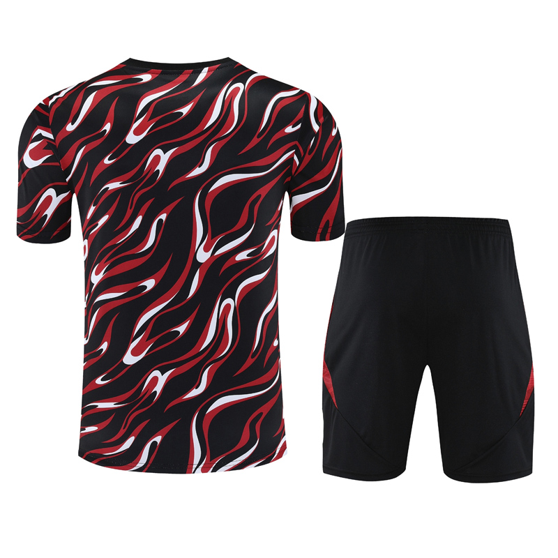 25-26 Man Utd Black red Training Short Suit