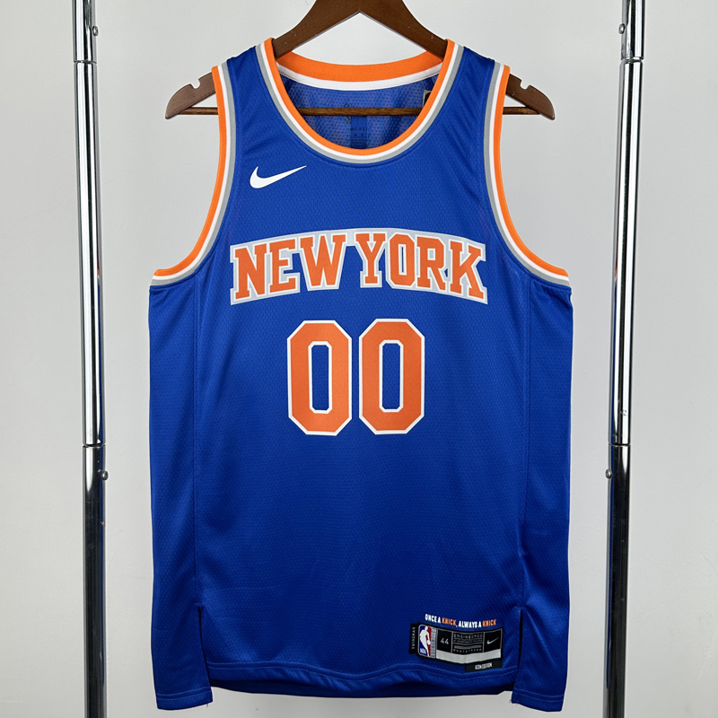 22-23 KNICKS CLARKSON #00 Blue Top Quality Hot Pressing NBA Jersey