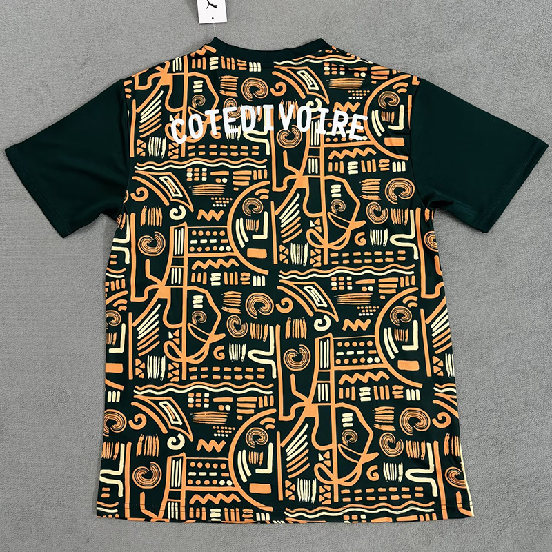 24-25 Ivory Coast Green Yellow Fans Training shirts