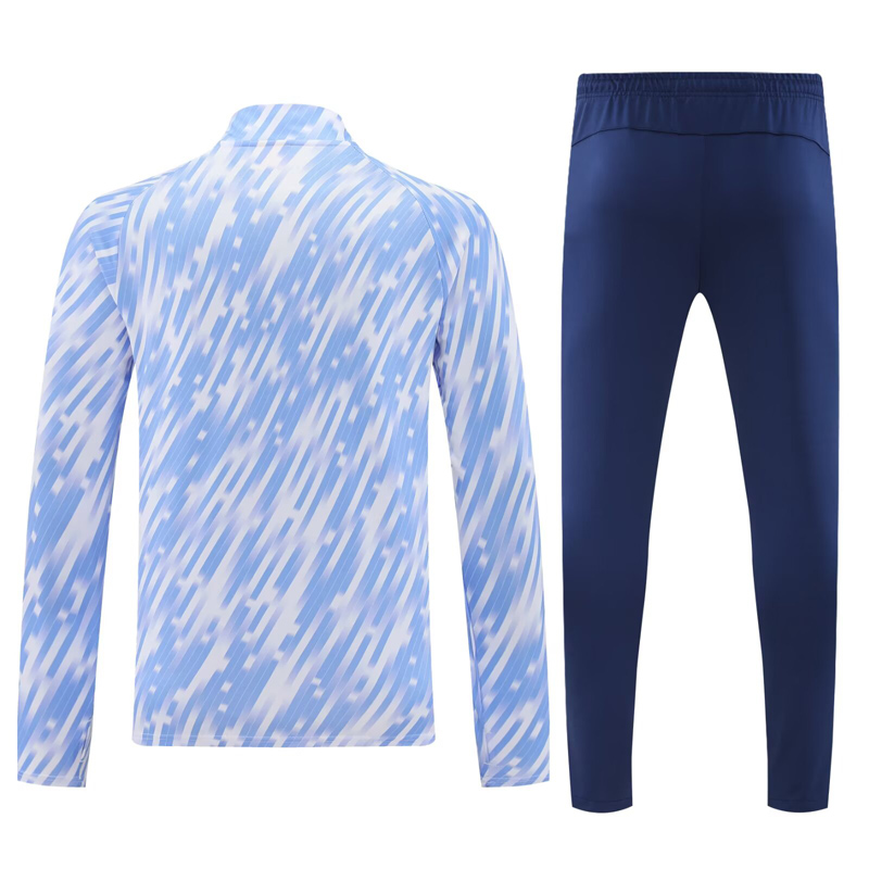 25-26 Man City White Half Pull Tracksuit (半拉链)(印花)