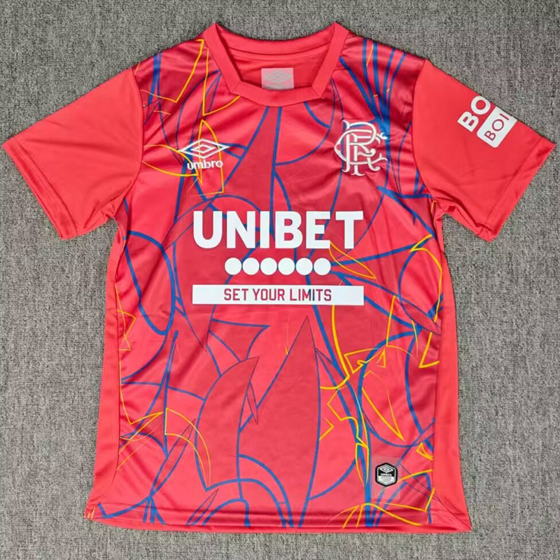 26-27 Rangers Red Goalkeeper Fans Soccer Jersey