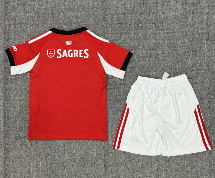 25-26 Benfica Home Kids Soccer Jersey