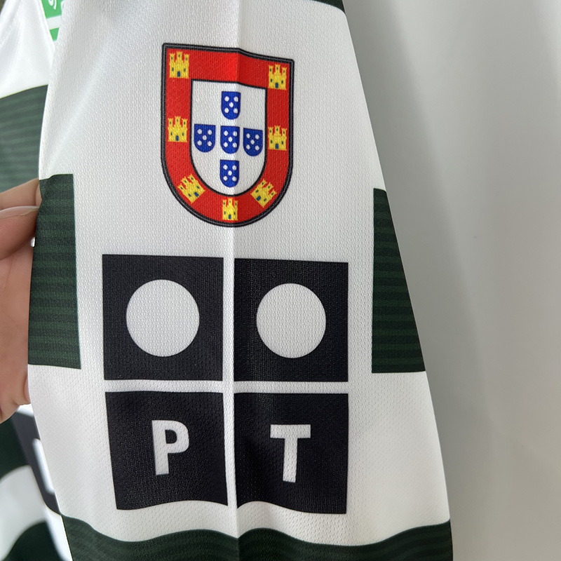 2001-2002 Sporting Lisbon Home Long Sleeve Retr...