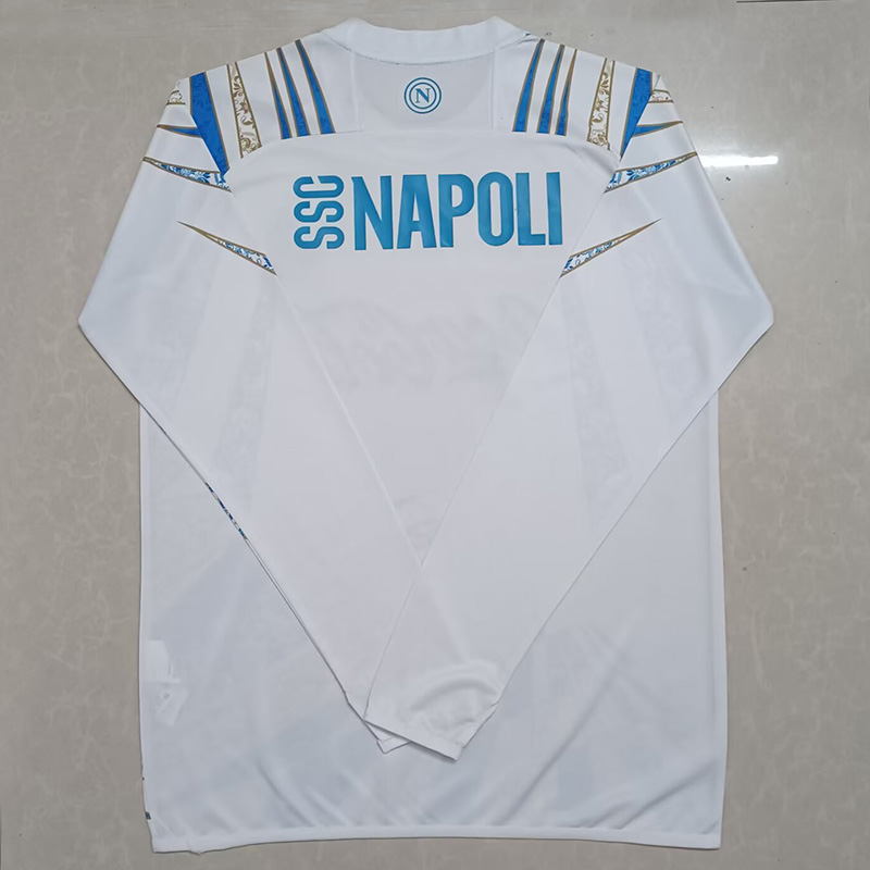25-26 Napoli White Blue Long Sleeve Training (长袖)