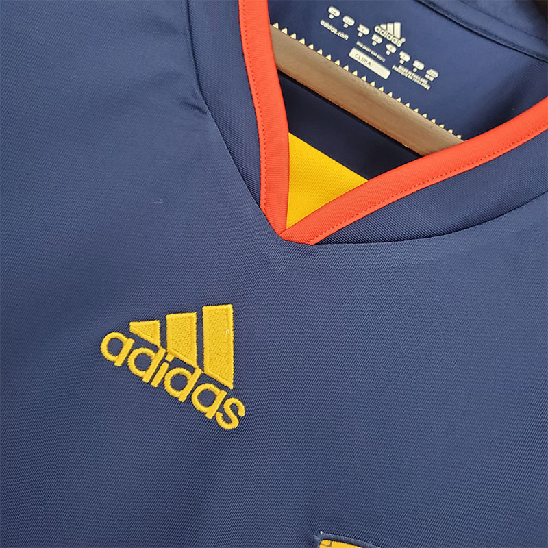 2010 Spain Away Royal Blue Long Sleeve Retro So...