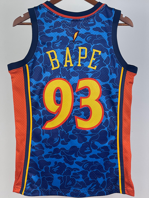 2023 WARRIORS & BAPE #93 Blue Top Quality Hot P...