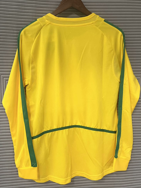 2002 Brazil Home Long Sleeve Retro Soccer Jersey (长袖)