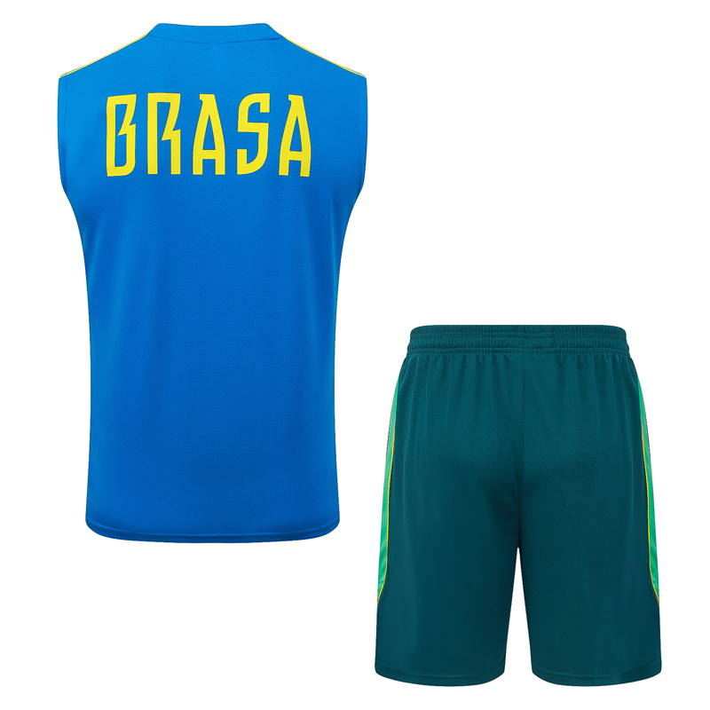 26-27 Brazil Lake blue Tank top and shorts suit #D26030