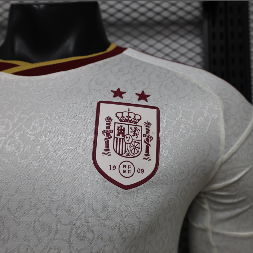 26-27 Spain Away Long Sleeve 2 stars Player Version Soccer Jersey (长袖球员2星)