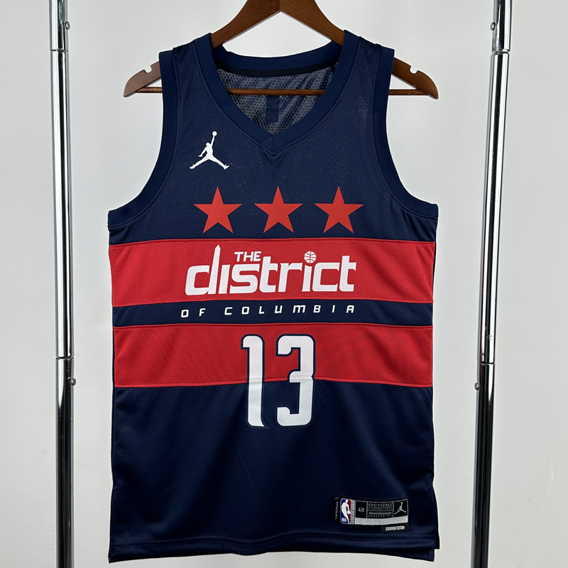 24-25 Wizards POOLE #13 Royal blue Top Quality Hot Pressing NBA Jersey (Trapeze Edition)飞人版