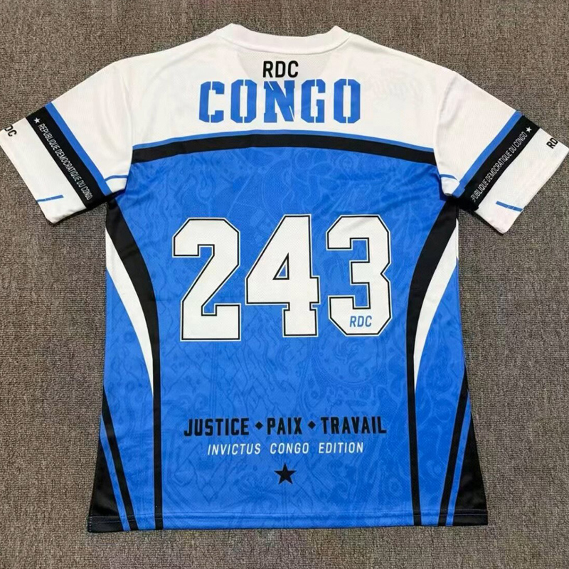 26-27 DR Congo White Blue 243 Special Edition Training shirts