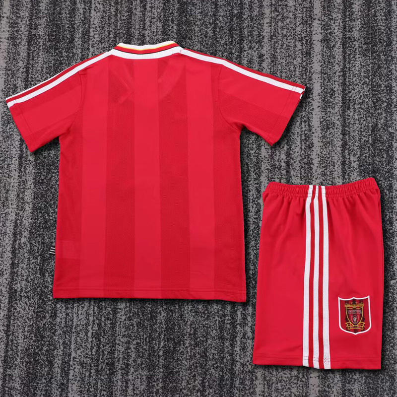 1995-1996 LIV Home Kids Retro Soccer Jersey