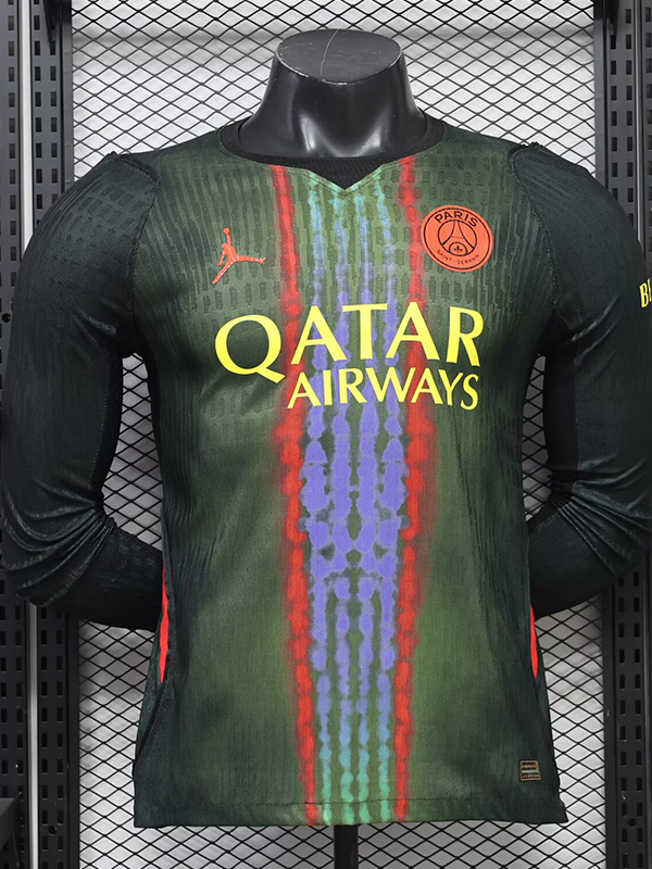 26-27 PSG Black Green Long Sleeve Player Version Soccer Jersey (长袖球员)