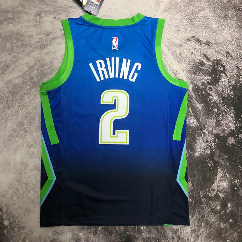 Dallas Mavericks IRVING #2 Black Blue Top Quali...