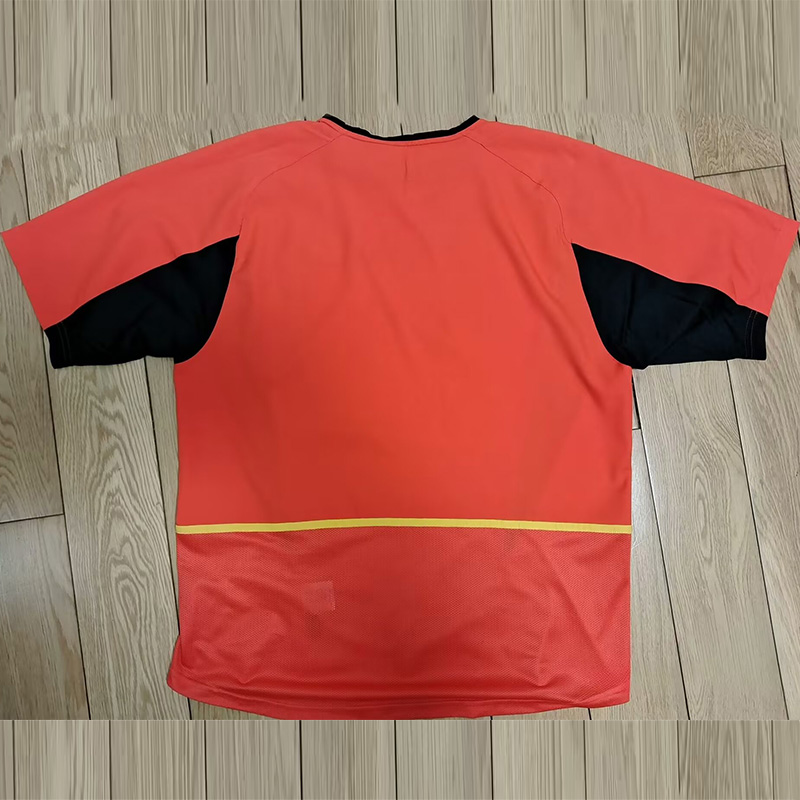 2002 Belgium Home Retro Soccer Jersey