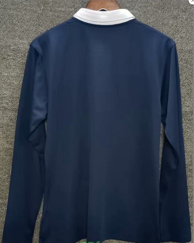 2014 France Home Long Sleeve Retro Soccer Jersey (长袖)