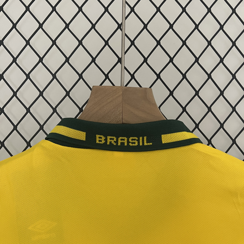 1994 Brazil Home Kids Retro Soccer Jersey