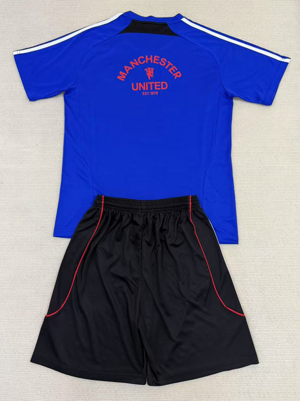 25-26 Man Utd Blue Kids Soccer Jersey
