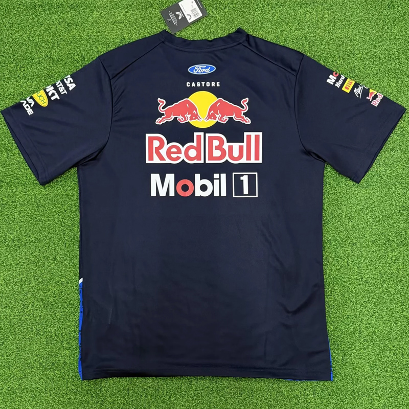 2026 Red Bull Blue T-Shirts Racing Suit (Football Jersey Size)(圆领)