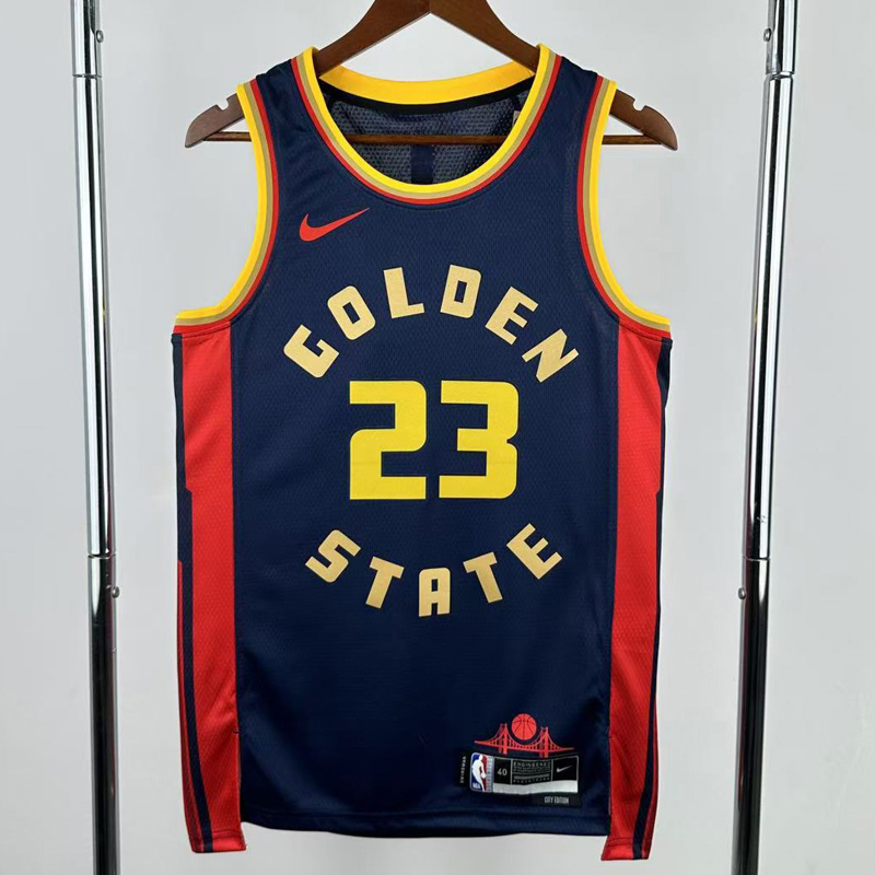 24-25 WARRIORS GREEN #23 Black City Edition Top Quality Hot Pressing NBA Jersey