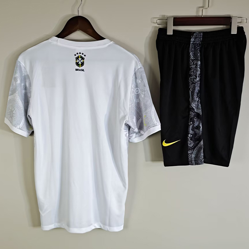 25-26 Brazil White Training Short Suit