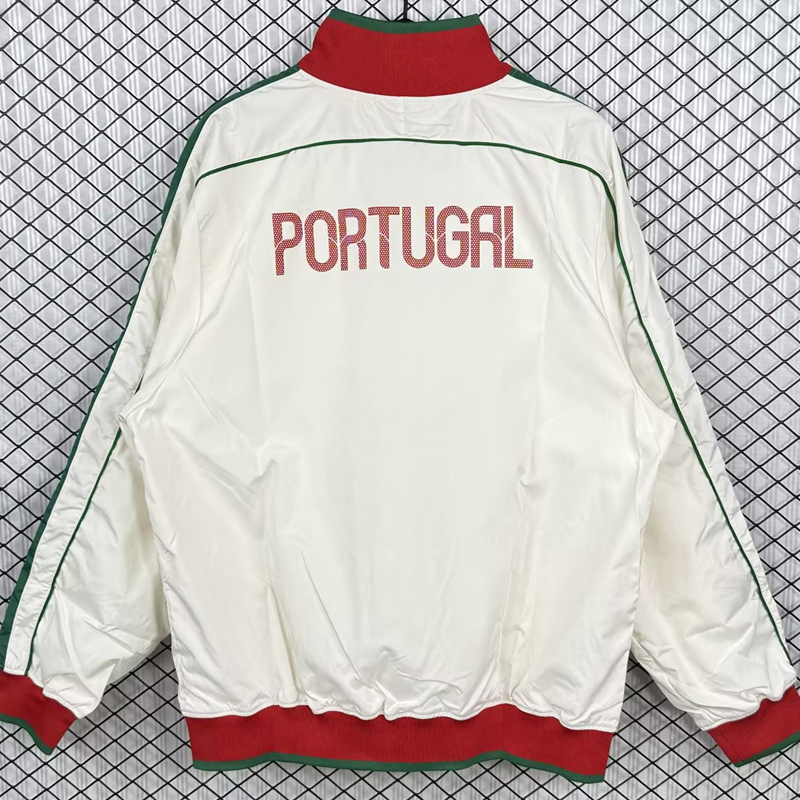 2010-2011 Portugal White Retro Windbreaker