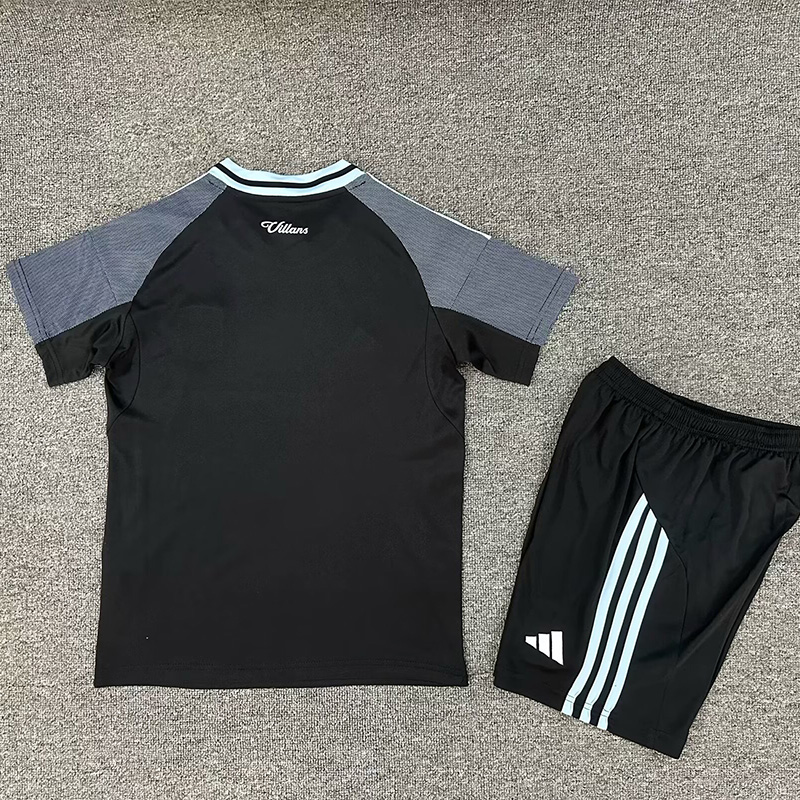 25-26 Aston Villa Away Kids Soccer Jersey