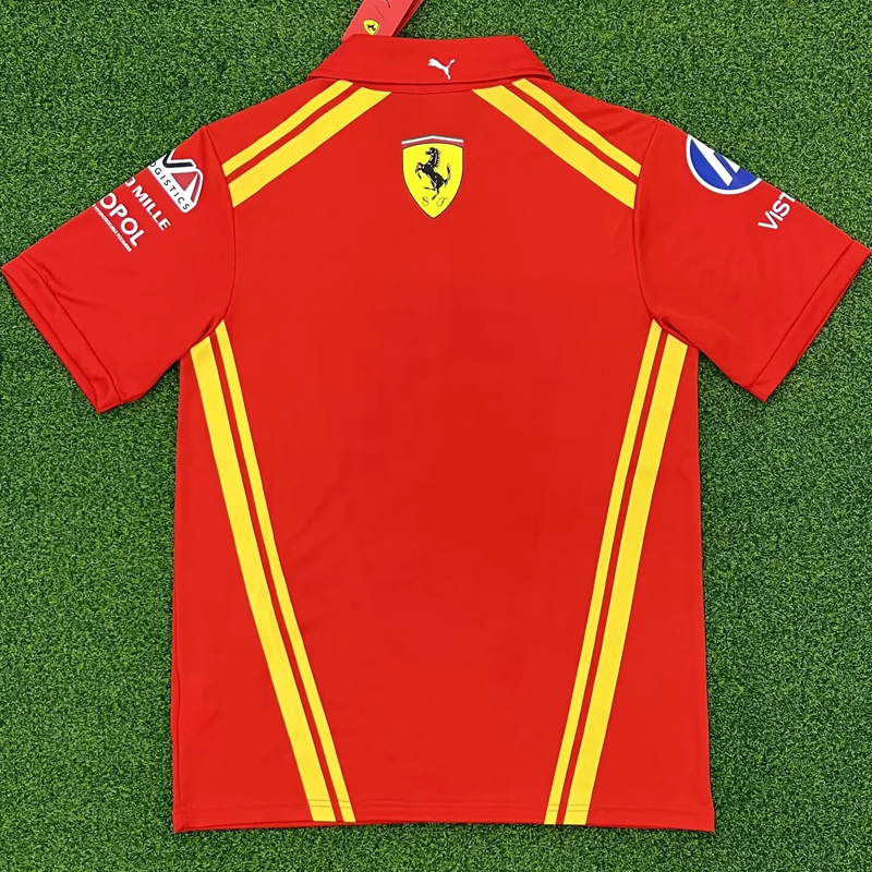 2026 F1 Ferrari Red Polo Racing Suit (Football Jersey Size)(有领)