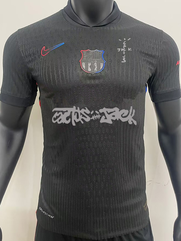 24-25 BAR Away Limited Edition Player Version Soccer Jersey (Print Cactus Jack)灰