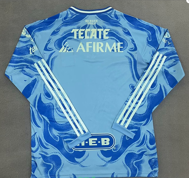 25-26 Tigres UANL Away Long Sleeve Soccer Jersey (长袖)
