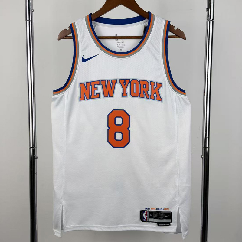 22-23 Knicks ANUNOBY #8 White Top Quality Hot Pressing NBA Jersey