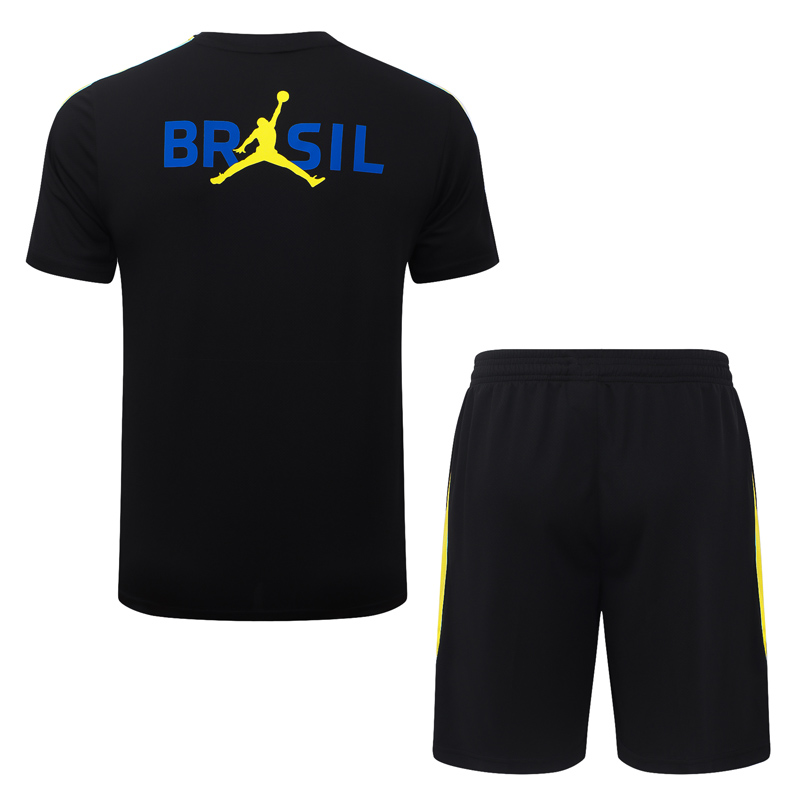 26-27 Brazil Black Training Short Suit #J26027
