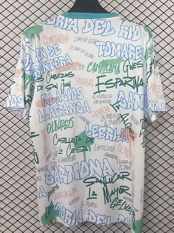 25-26 Real Betis White Graffiti Training Shirts