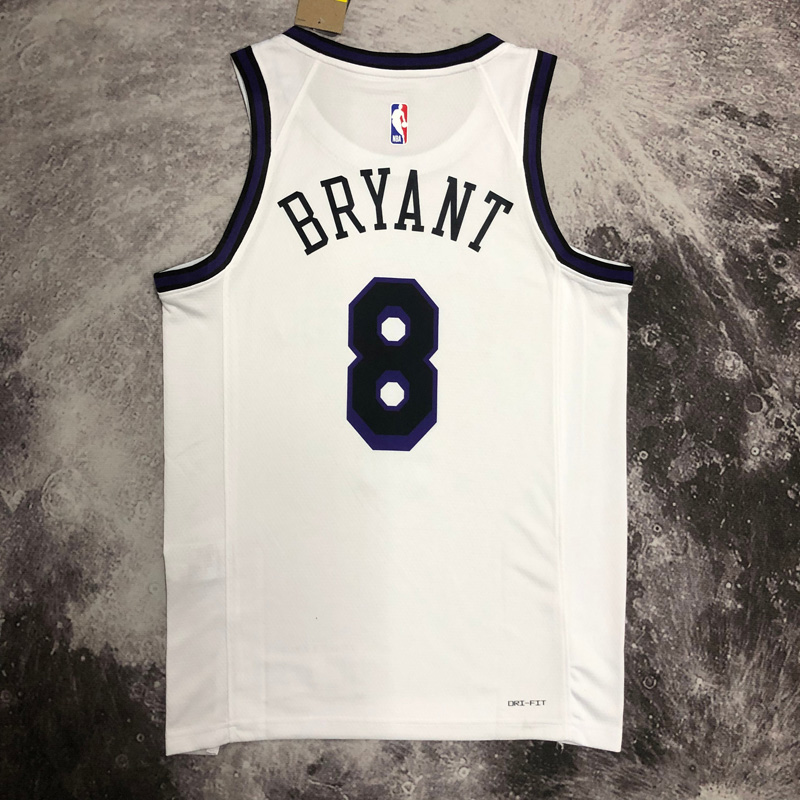 22-23 LAKERS BRYANT #8 White City Edition Top Q...