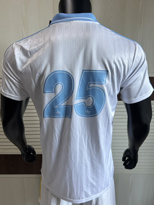 2025 Ad Oasis Joint Edition #25 Player Version White Polo Short Sleeve (蓝边)