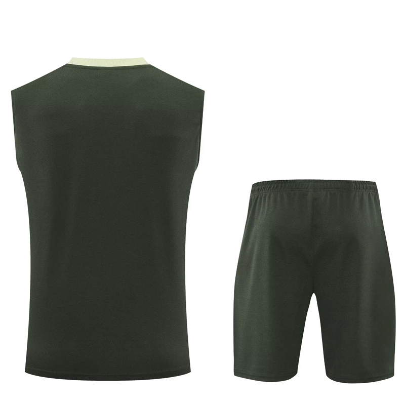 25-26 CHE Army green Tank top and shorts suit