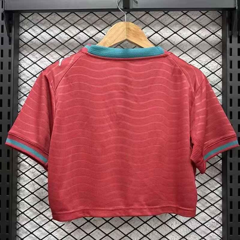 2026 World Cup Portugal Home Women Cheerleader Shirt (女啦啦短袖)