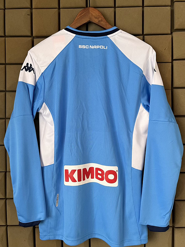 2019-2020 Napoli Home Long Sleeve Retro Soccer Jersey (长袖)