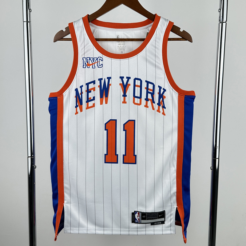 24-25 KNICKS BRUNSON #11 White City Edition Top Quality Hot Pressing NBA Jersey